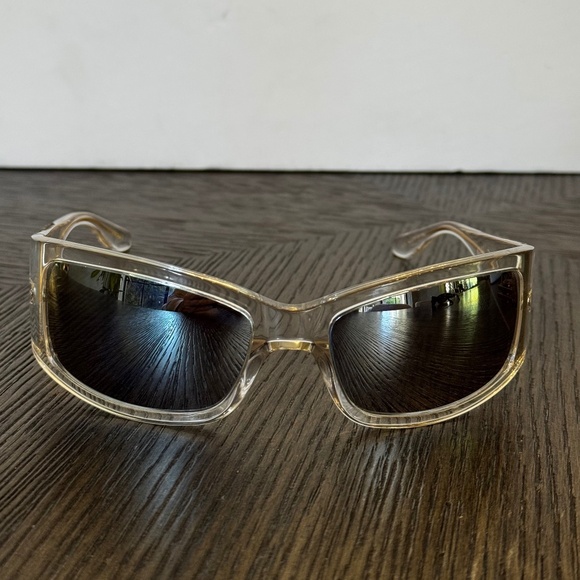 Dezi x Monet Sunglasses Style: Montay Icey Clear Mirror Lense Shield Sunglasses main image 4